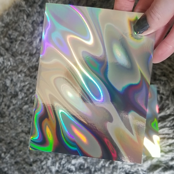 50 Holographic Blank Cards / Thankyou Cards - Picture 3 of 4